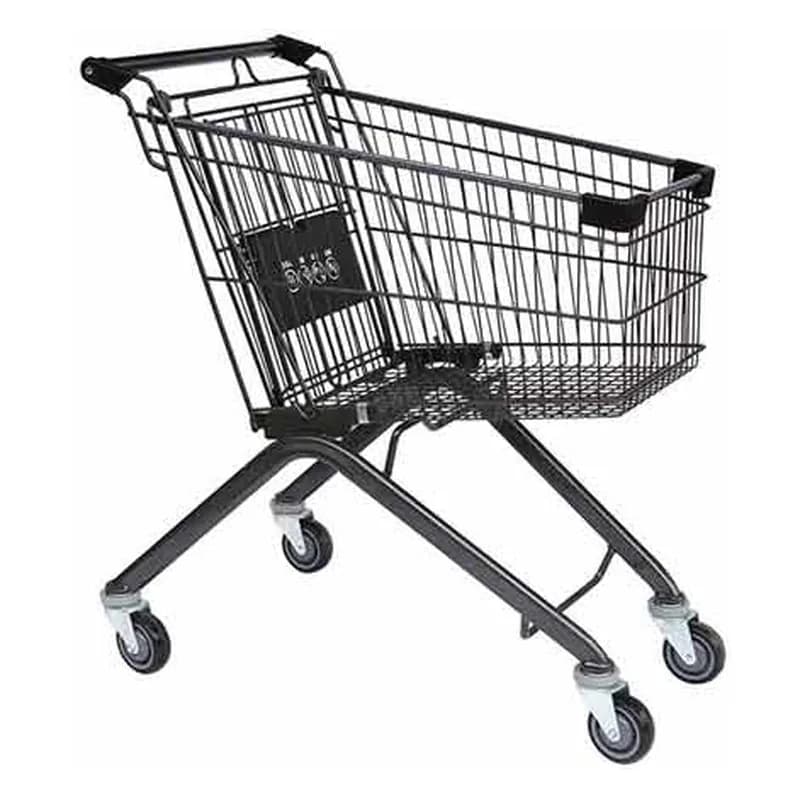 Qara metal alış-veriş arabası, 88 l, şəkil 1