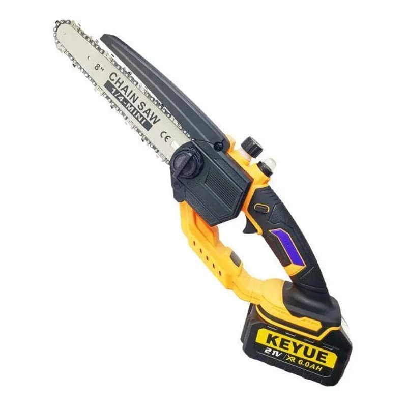 Fırçasız akkumulyatorlu mini zəncirli mişar 8", 12V, KY-221, şəkil 1