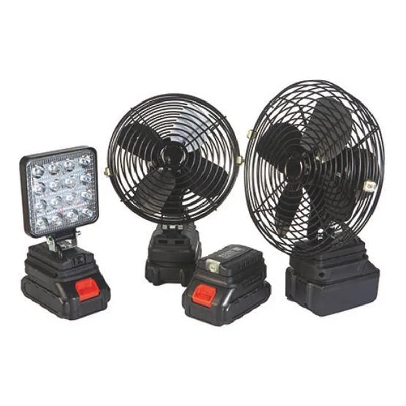 Akkumulyatorlu ventilyator və LED işıq dəsti 10", 20V, şəkil 1
