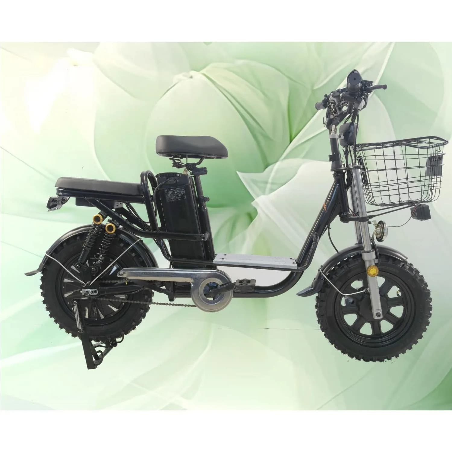 Elektrik velosipedi, 16" geniş şinlər, səbətli, 48 V 500 Vt, şəkil 1