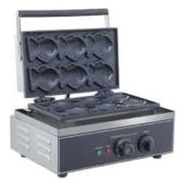 Elektrik balıq formalı vafli aparatı (taiyaki), 6 göz, şəkil 1