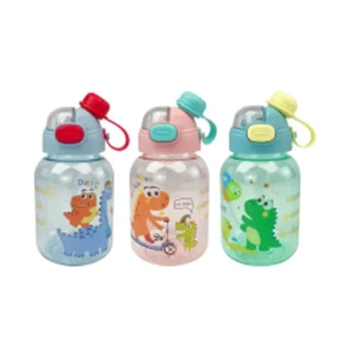 Uşaq su qabı, iki ağızlı, dinozavr fiqurlu, 600 ml, şəkil 1
