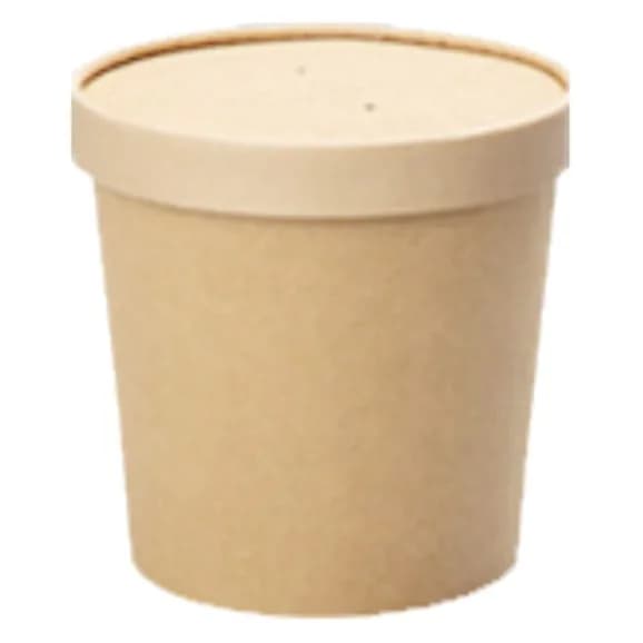 Kraft şorba stəkanı qapaqla, 8-32 oz, şəkil 1