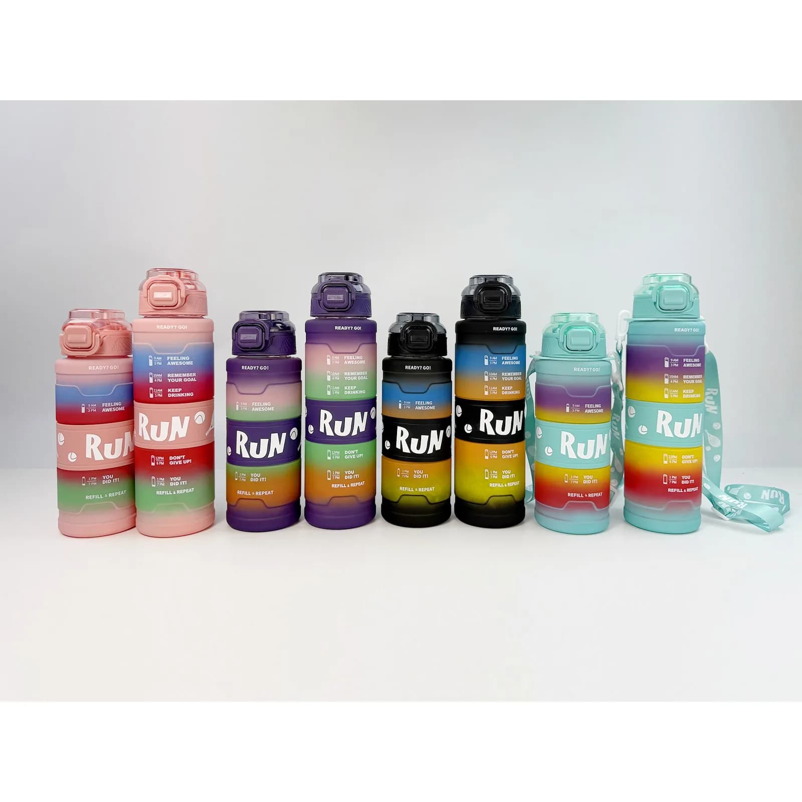 İdman su qabı, rəngli, 800 / 1000 ml, şəkil 1
