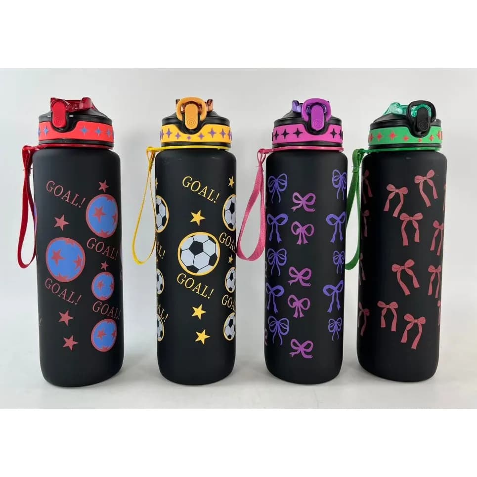İdman su qabı, çaplı, qara, 800 / 1000 ml, şəkil 1
