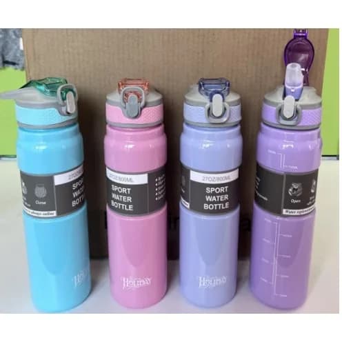 İdman su qabı, tək rəngli, 800 ml, şəkil 1