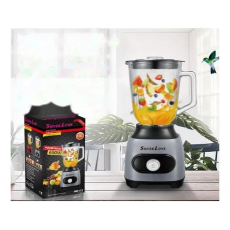 Plastik qablı blender və üyüdücü 2-si 1-də, 1,5 l, şəkil 1