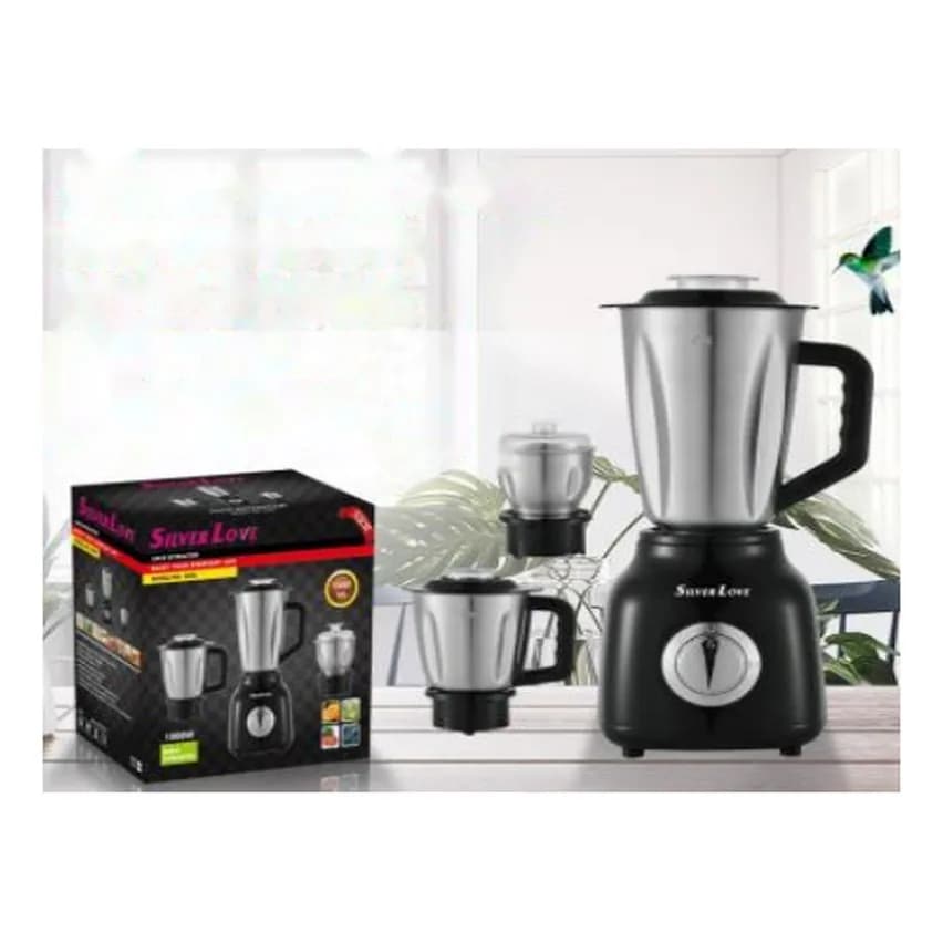 Polad qablı blender 3-ü 1-də, 1,5 l, qara, şəkil 1