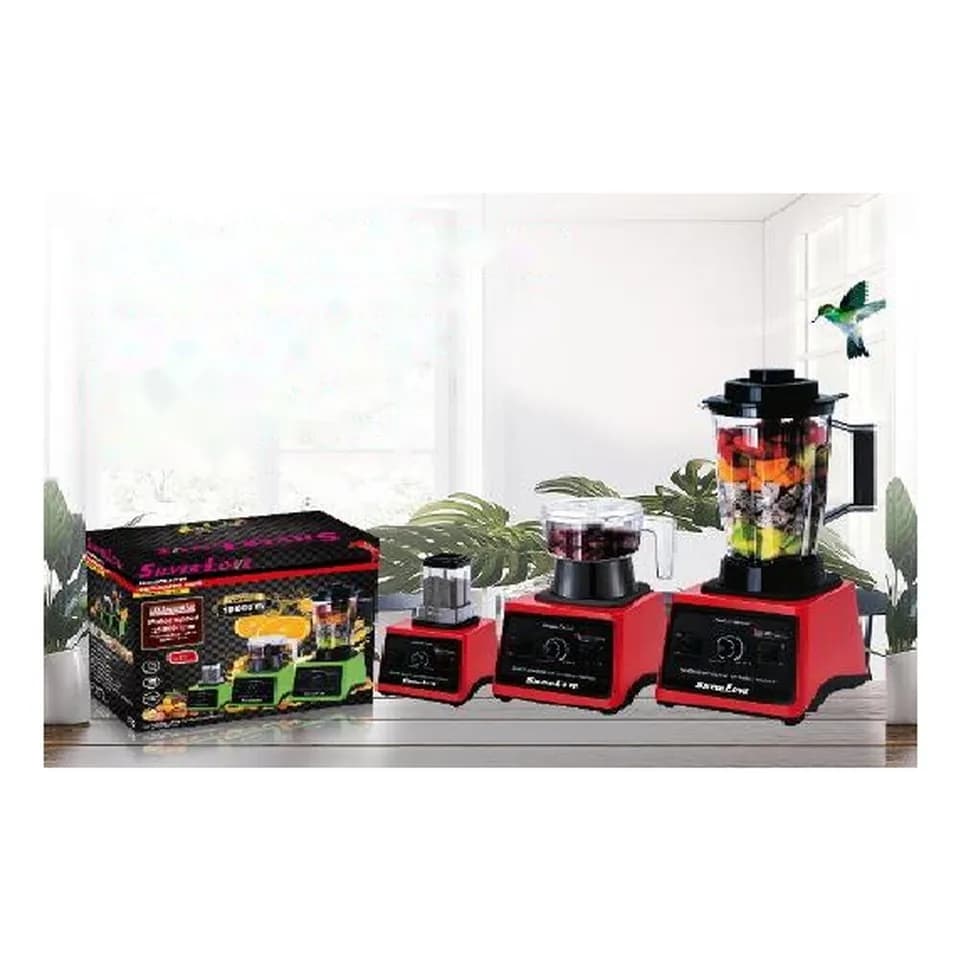 Güclü blender 3-ü 1-də, 4 l, qırmızı, şəkil 1