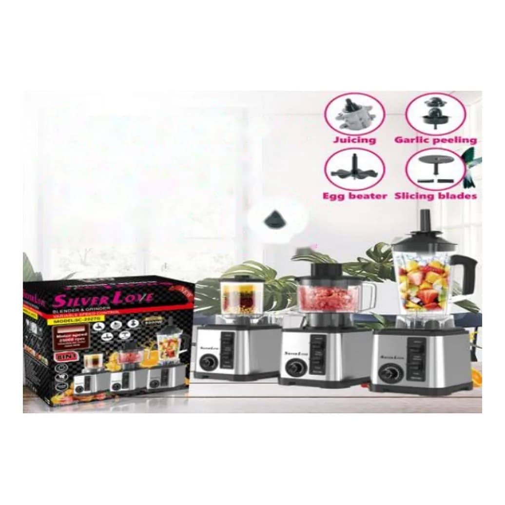 Mətbəx kombaynı 8-i 1-də, 4 l blender, 15 sürət, şəkil 1