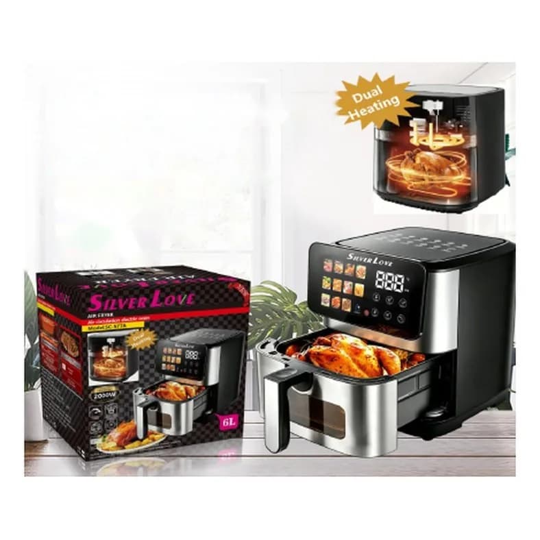 Hava fritözü 6 l, yuxarı və aşağı qızdırma, pəncərəli, şəkil 1