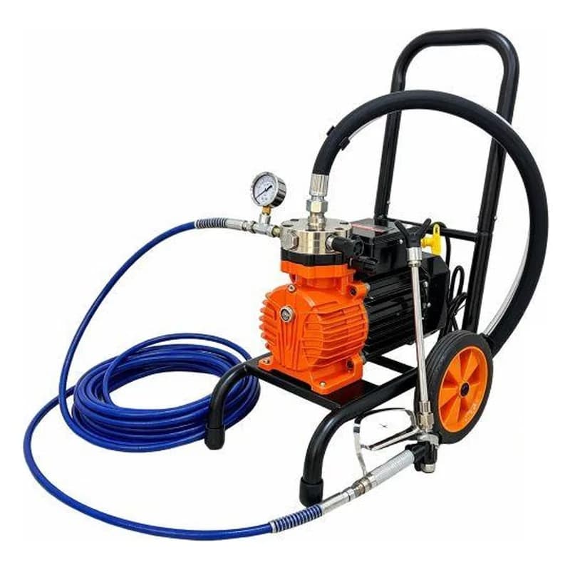 Airless boya aparatı 1100 Vt, 2,0 l/dəq, asinxron mühərrikli, narıncı, arabalı, şəkil 1