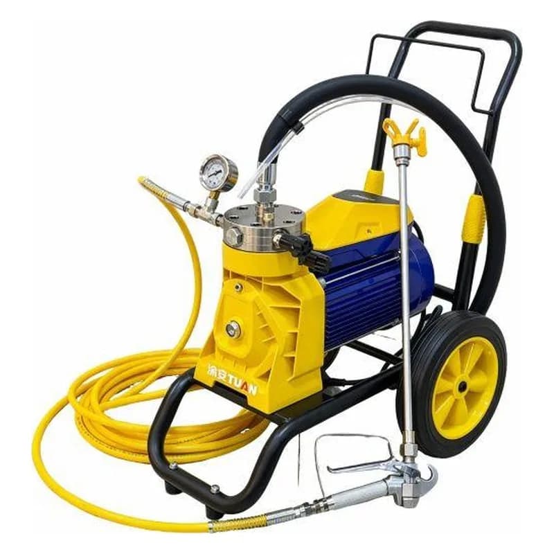 Airless boya aparatı 1100 Vt, 2,0 l/dəq, asinxron mühərrikli, manometrli, arabalı, şəkil 1