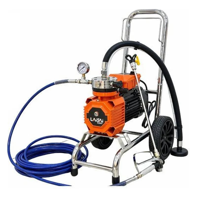 Airless boya aparatı 1500 Vt, 2,5 l/dəq, asinxron mühərrikli, narıncı, arabalı, şəkil 1
