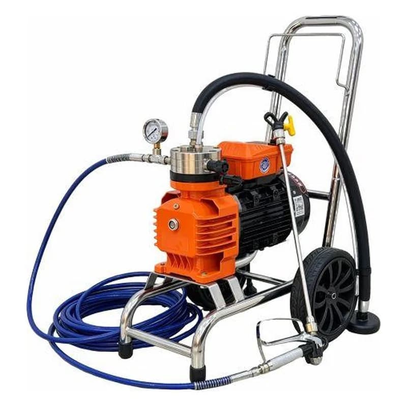 Airless boya aparatı 2200 Vt, 3,0 l/dəq, asinxron mühərrikli, narıncı, arabalı, şəkil 1