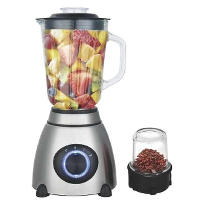 Blender və üyüdücü, 1,5 l şüşə qab, gümüşü, LK-B801G, şəkil 1