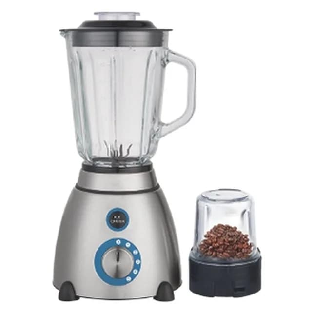 Blender və üyüdücü, 1,5 l şüşə qab, gümüşü, LK-B803GS, şəkil 1