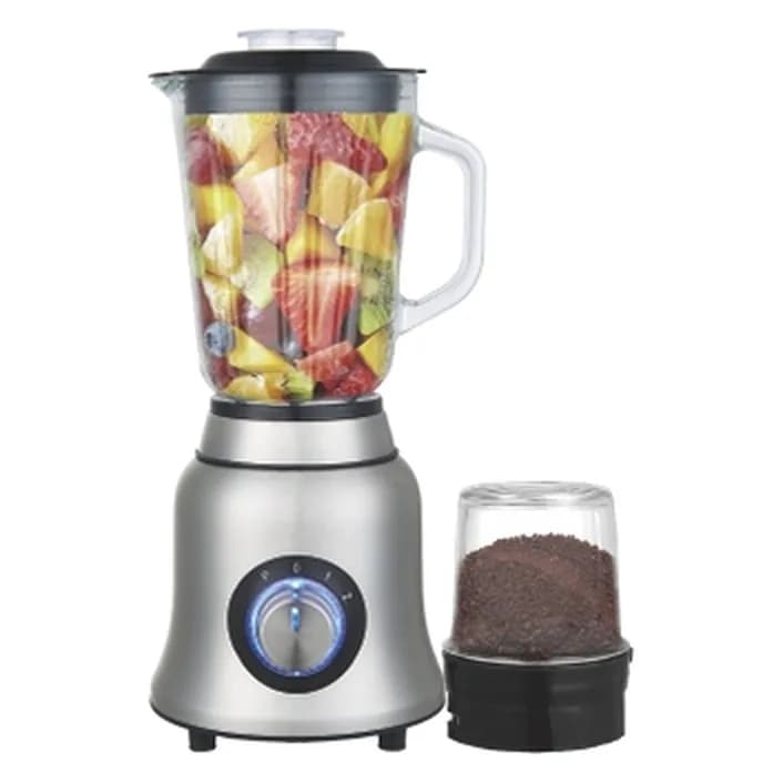 Blender və üyüdücü, 1,5 l şüşə qab, gümüşü, LK-B804G, şəkil 1