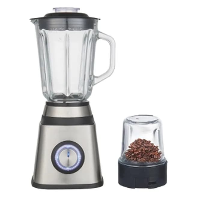 Blender və üyüdücü, 1,5 l şüşə qab, gümüşü, LK-B808G, şəkil 1