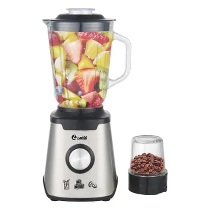 Blender və üyüdücü, 1,5 l şüşə qab, gümüşü, LK-B809G, şəkil 1