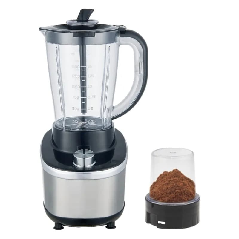 Blender və üyüdücü, 1,5 l plastik qab, qara-polad, şəkil 1