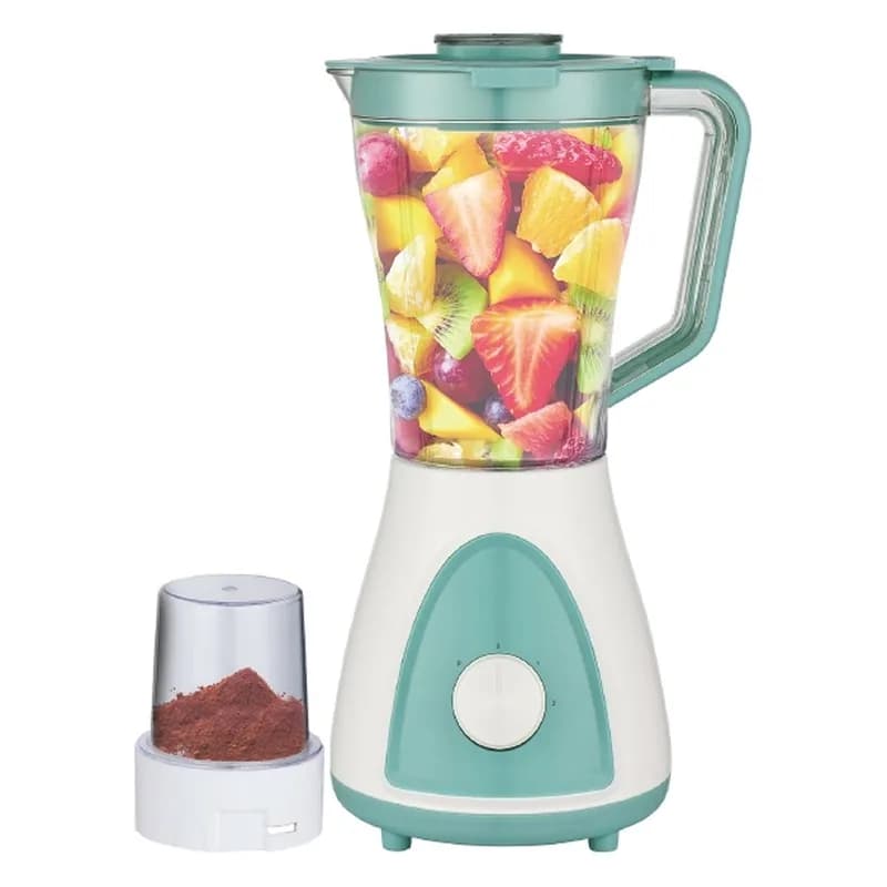 Blender və üyüdücü, 1,5 l plastik qab, ağ-firuzəyi, şəkil 1