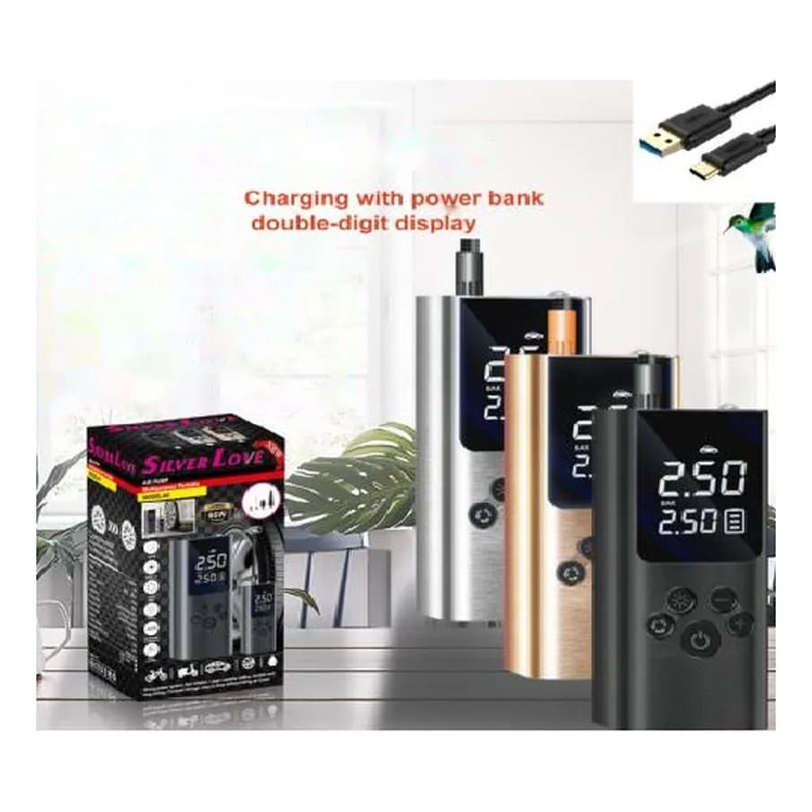 Akkumulyatorlu şin nasosu, 2 x 2000 mAh, 150 PSI, A6-2, şəkil 1