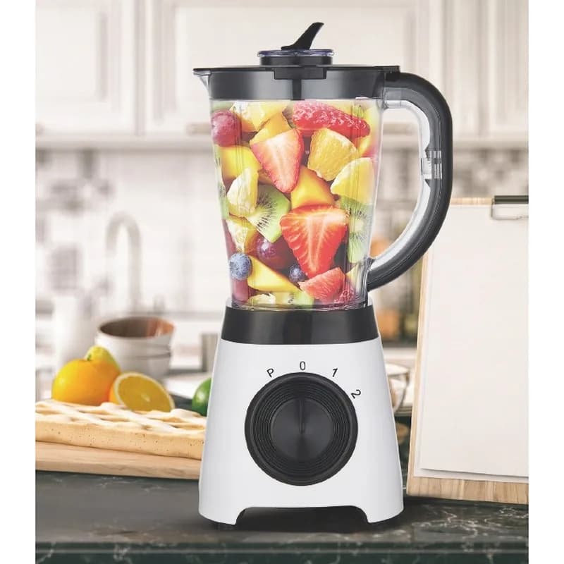 Countertop blender, plastic jar, white and black, image 1