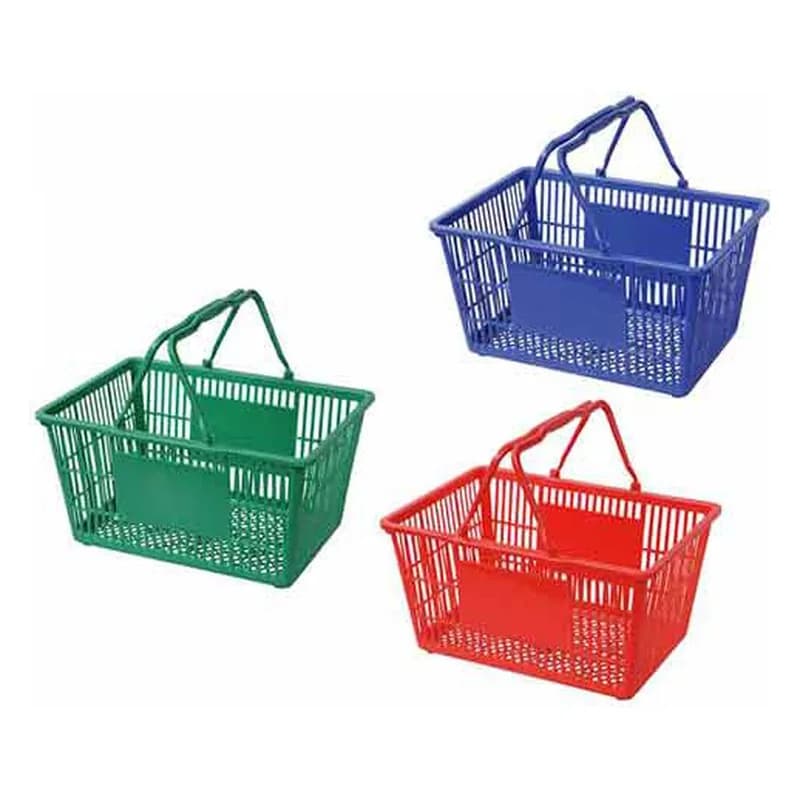 İki qulplu plastik alış-veriş səbəti, 505 x 345 x 250 mm, şəkil 1