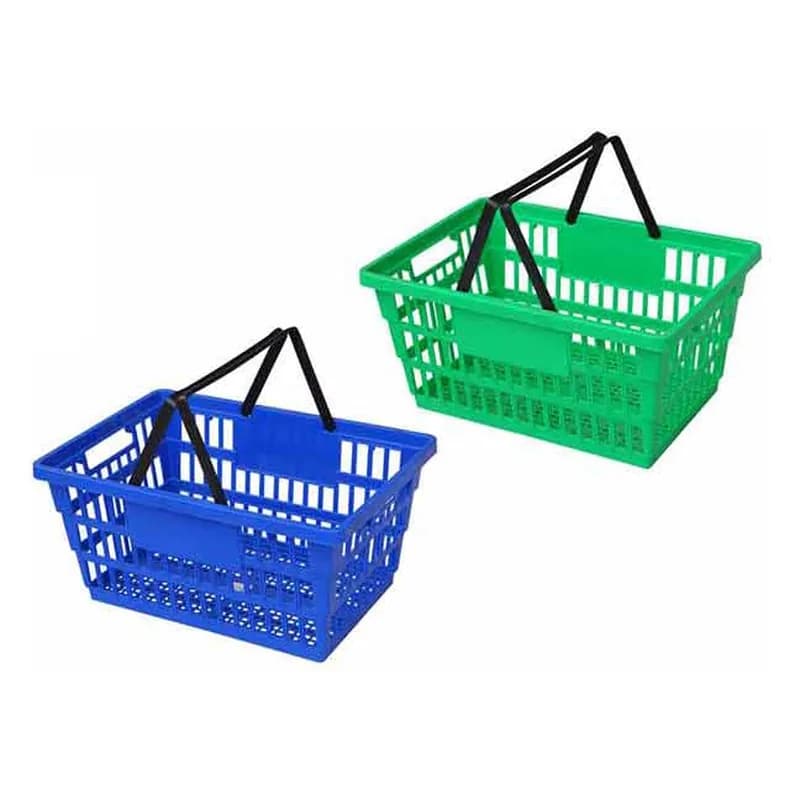 İki qulplu plastik alış-veriş səbəti, 510 x 355 x 250 mm, şəkil 1
