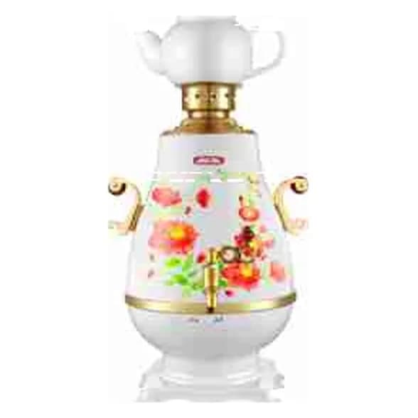 Elektrik samovar 3,2 l, ayaqlı altlıqlı, çiçək naxışlı, şəkil 1