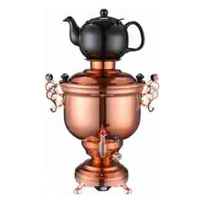 Elektrik samovar 6 l, mis rəngli gövdəli, temperatur nəzarətli, şəkil 1