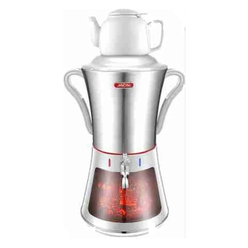 Elektrik samovar, kamin effektli, ağ çaynikli, şəkil 1