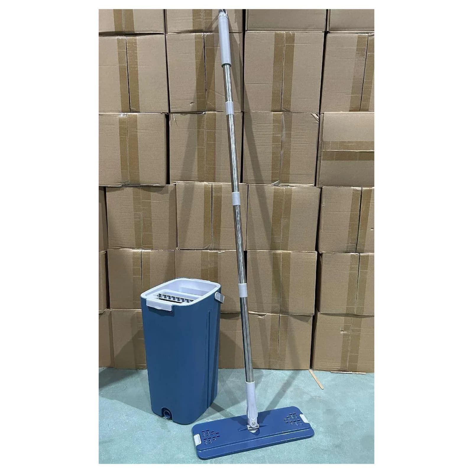 Yastı mop və yığcam sıxma vedrəsi dəsti, 33 sm, şəkil 1