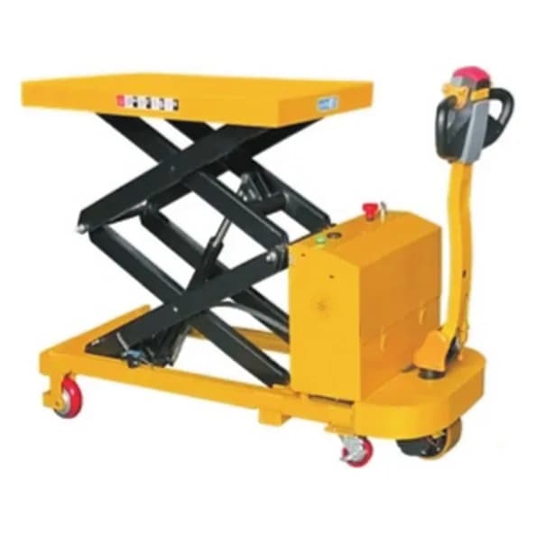 Tam elektrik qaldırıcı platforma arabası 500 kq ikiqat qayçılı, qaldırma 1500 mm-ə qədər, şəkil 1
