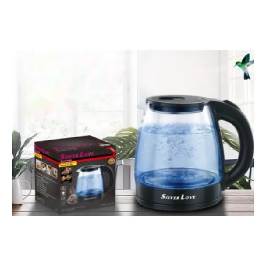 Şüşə elektrik çaydanı, 2 l, işıqlı, şəkil 1