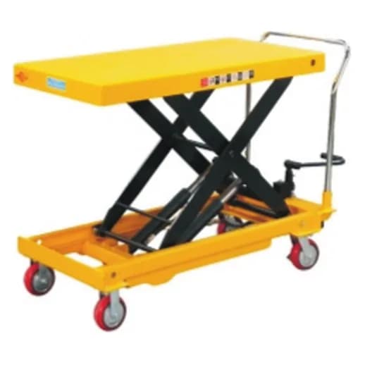 Hidravlik qaldırıcı platforma arabası 1000 kq, qaldırma 1000 mm-ə qədər, iki silindrli, şəkil 1