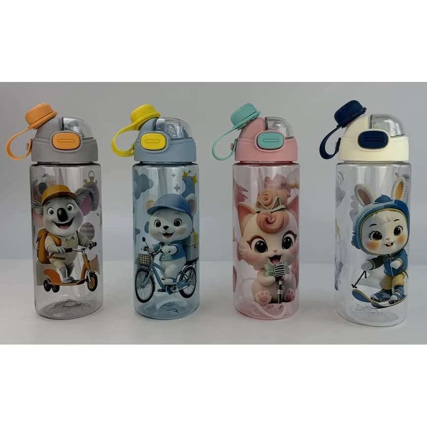 Uşaq su qabı, iki ağızlı, şəffaf, 600 ml, şəkil 1