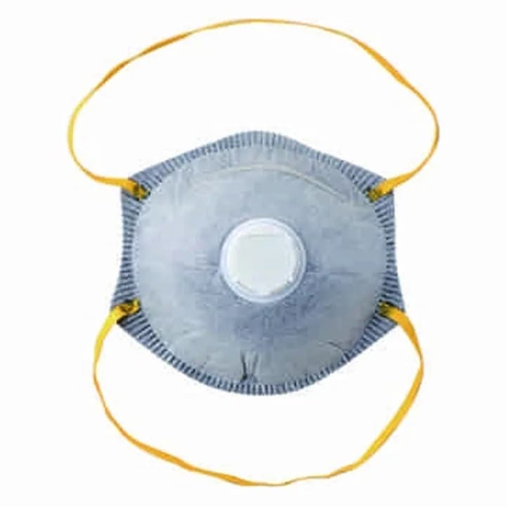Kasa formalı toz maskası, klapanlı, boz, şəkil 1