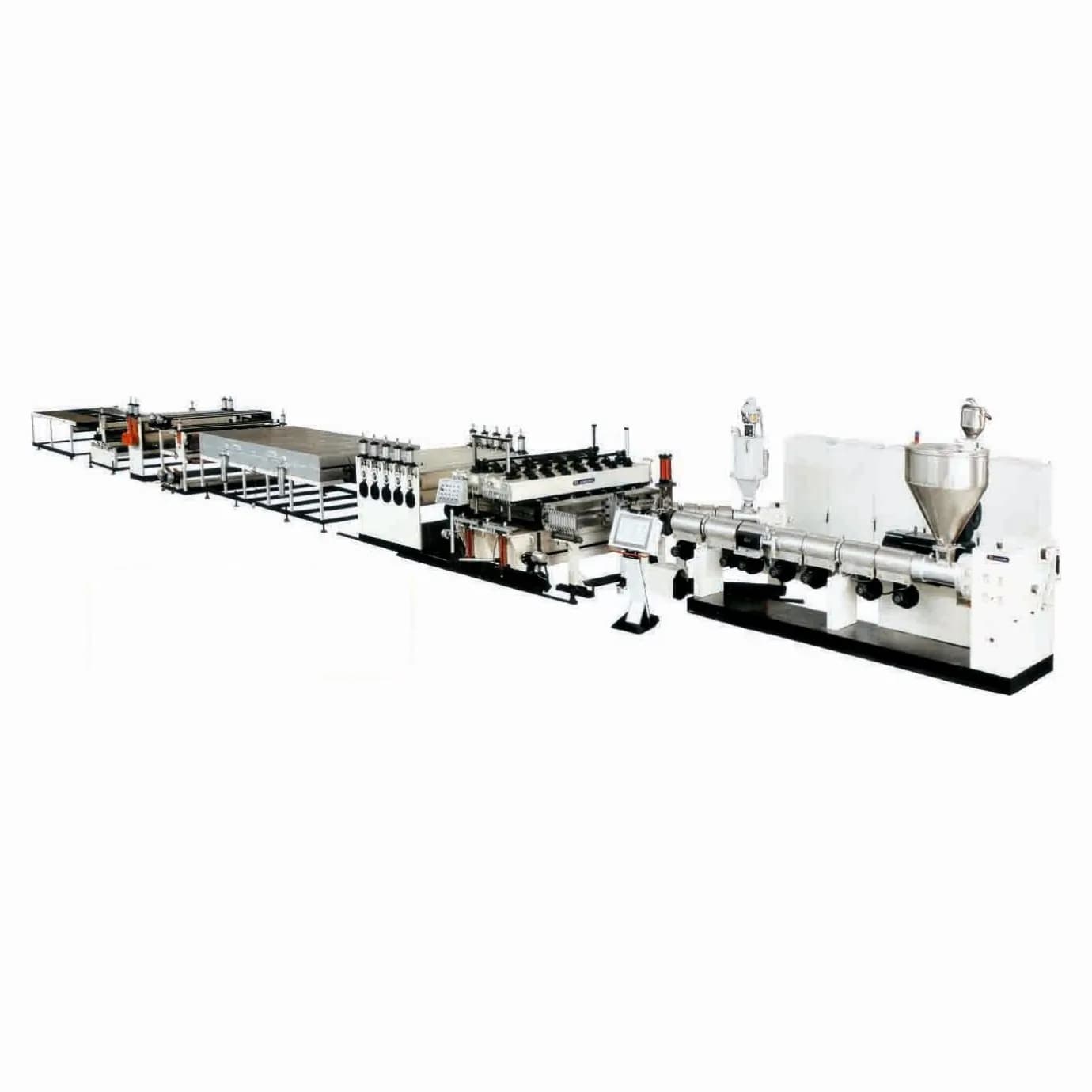PC, PP, PE boşluqlu (sotlu) lövhə ekstruziya xətti, 2100 mm, şəkil 1