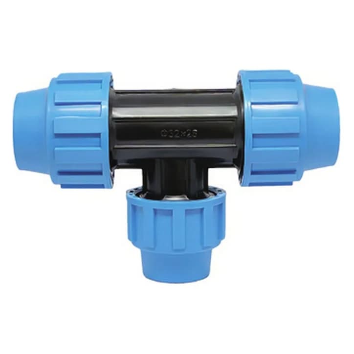 Keçid üçlüyü, PE boru üçün sıxıcı fitinq, 25-110 mm, şəkil 1