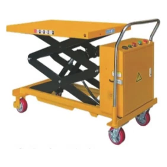 Yarımelektrik qaldırıcı platforma arabası 1000 kq ikiqat qayçılı, qaldırma 1700 mm-ə qədər, şəkil 1