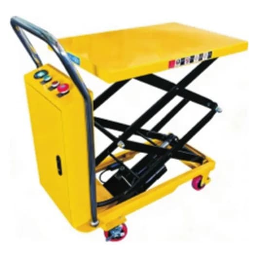 Yarımelektrik qaldırıcı platforma arabası 150 kq ikiqat qayçılı, qaldırma 1260 mm-ə qədər, şəkil 1