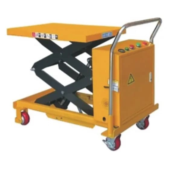 Yarımelektrik qaldırıcı platforma arabası 500 kq ikiqat qayçılı, qaldırma 1500 mm-ə qədər, şəkil 1