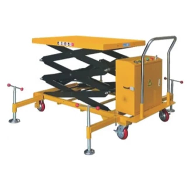 Yarımelektrik qaldırıcı platforma arabası 500 kq üçqat qayçılı, qaldırma 3000 mm-ə qədər, şəkil 1
