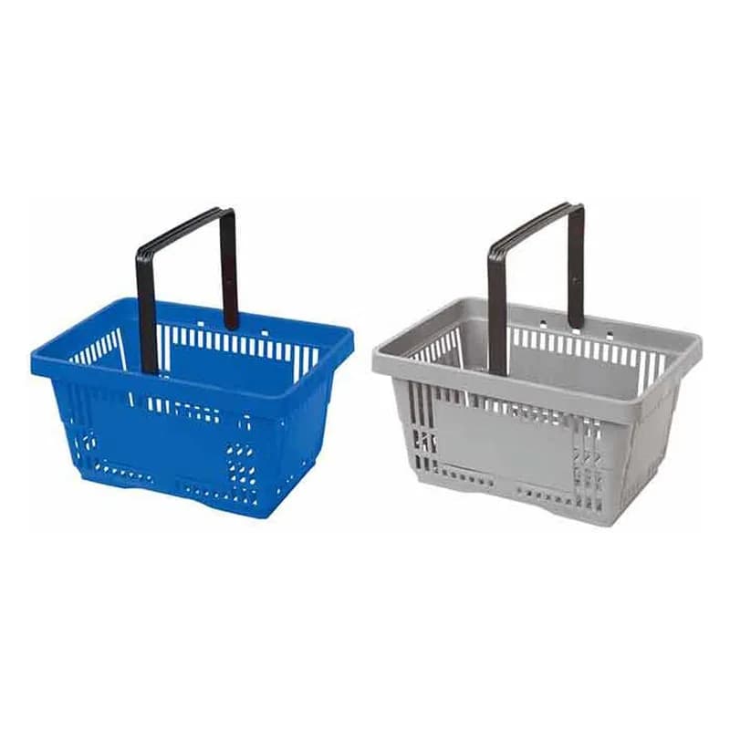 Tək qulplu plastik alış-veriş səbəti, 425 x 295 x 225 mm, şəkil 1