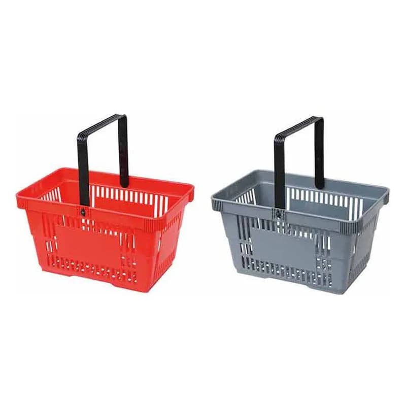 Tək qulplu plastik alış-veriş səbəti, 445 x 290 x 245 mm, şəkil 1