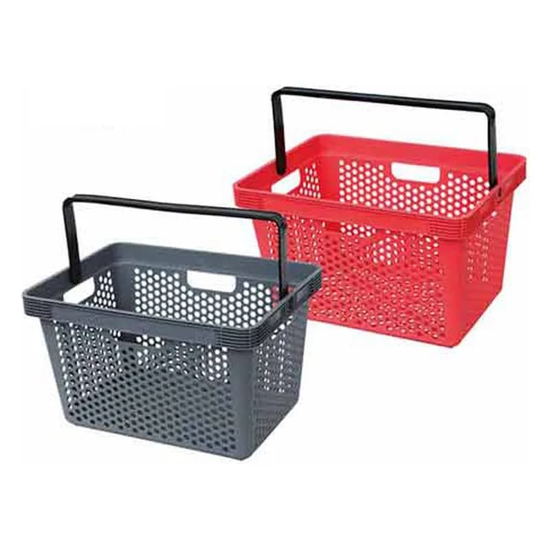 Tək qulplu plastik alış-veriş səbəti, 460 x 335 x 275 mm, şəkil 1