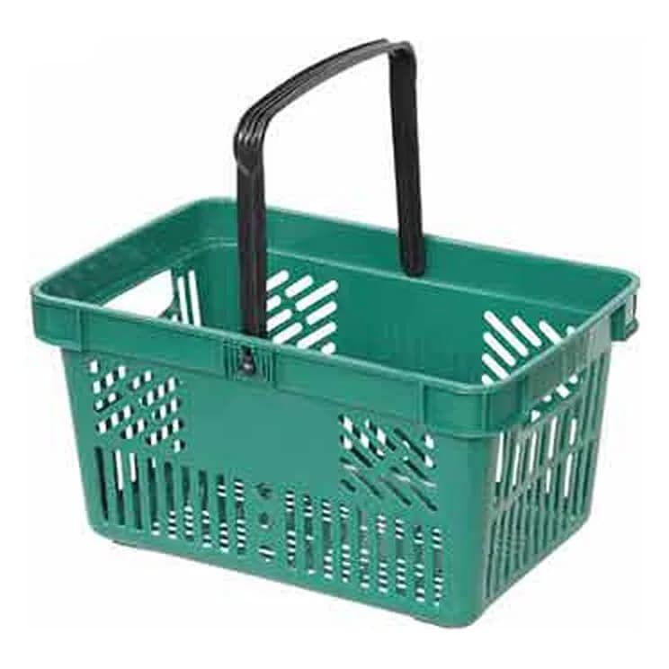 Tək qulplu plastik alış-veriş səbəti, 470 x 310 x 250 mm, şəkil 1