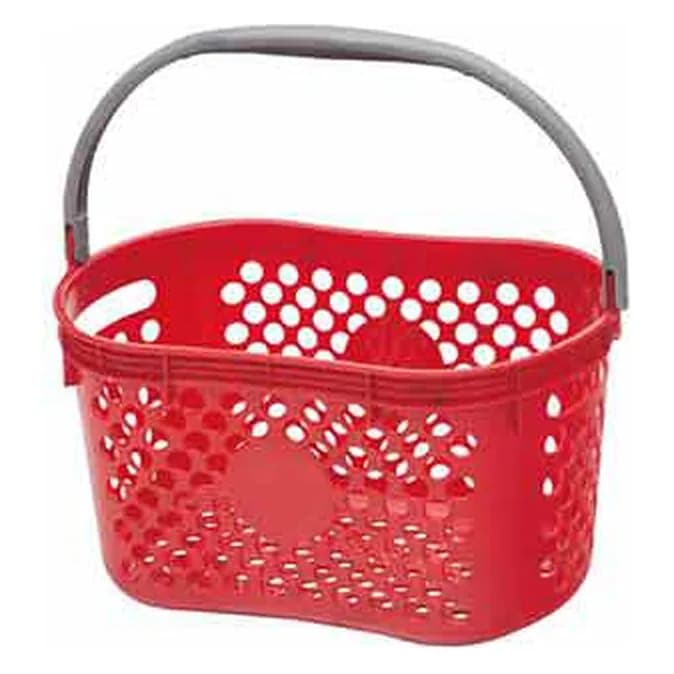 Tək qulplu plastik alış-veriş səbəti, 470 x 320 x 285 mm, şəkil 1